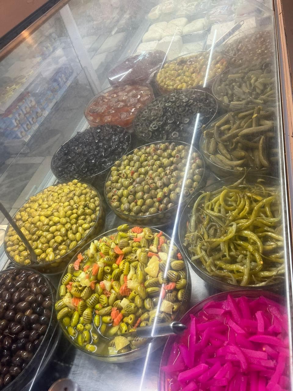 Olive and pickle selection